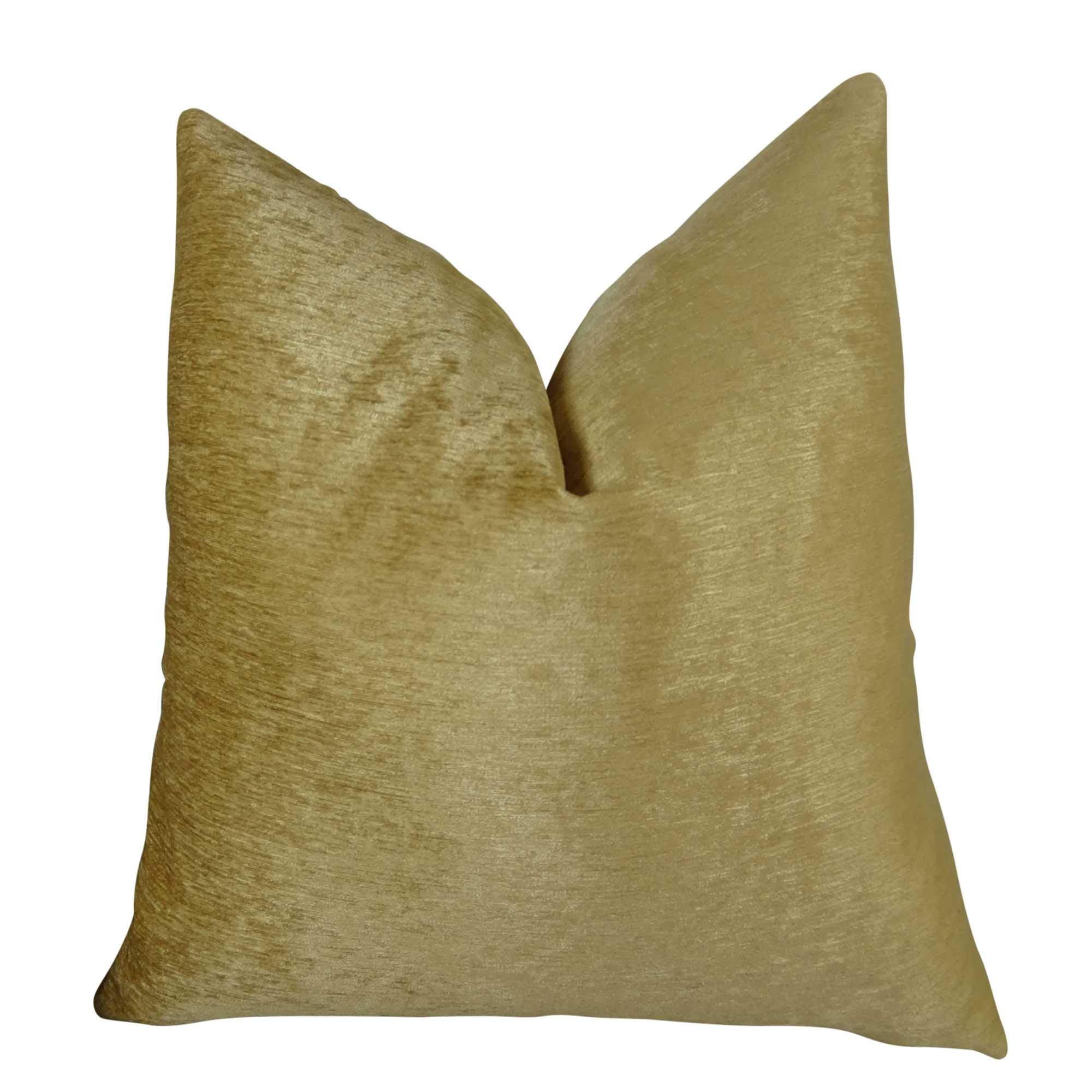 Plutus Camp Evergreen Seaweed Handmade Throw Pillow 20x36 Inches - King Size Boho Decorative Pillow Cover for Sofa, Bed, Living Room - Cream Green Brown Coastal Home Decor