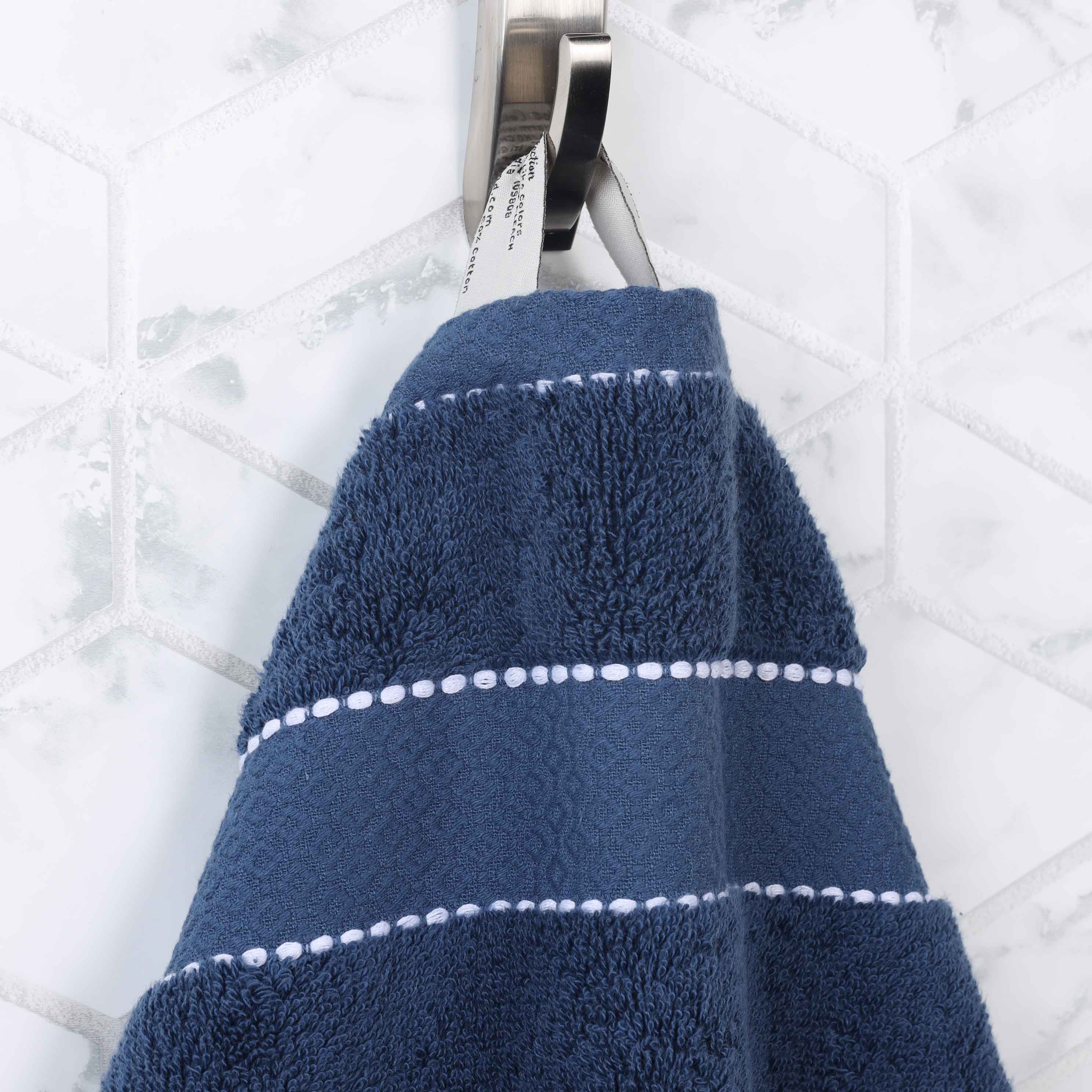 Premium Giza Cotton Dobby Face Towels - Set of 12 | Ultra Absorbent & Soft Egyptian Cotton | Spa, Gym & Travel Essentials | Made in Egypt