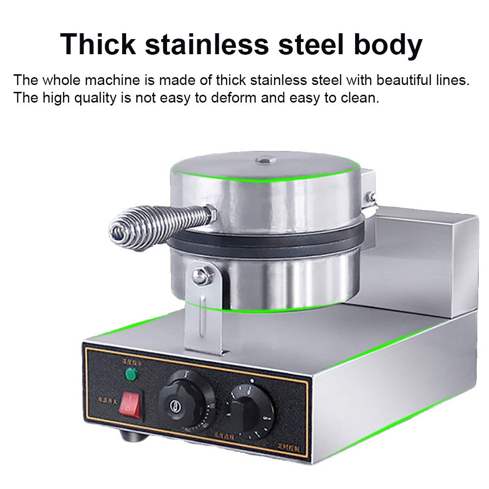 1200W Electric Waffle Maker Machine with Non-Stick Baking Pan - 220V Commercial Waffle Iron for Breakfast, Brunch & Restaurant Use