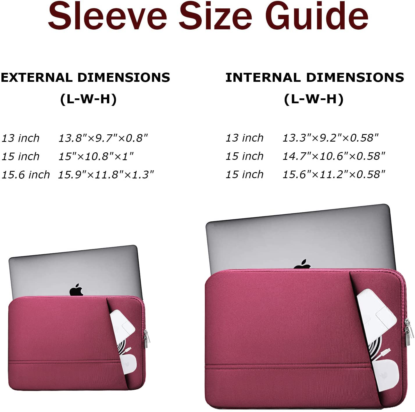 Upgraded 14 Inch Laptop Sleeve for MacBook Pro 2024 - Waterproof Protective Case Compatible with 13.3-14 Inch MacBook Pro/Air (Rose) | Perfect for Business Travel, Commuting & College Use