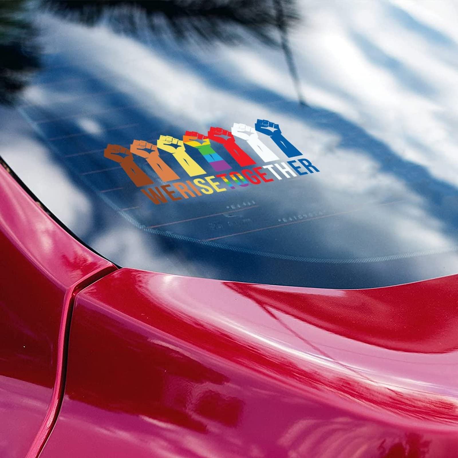 LGBTQ Pride Car Decals - Rainbow Equality Vinyl Stickers for Cars, Trucks, Windows & Laptops - Support Gay, Lesbian & LGBTQ+ Rights - Waterproof Funny Bumper Stickers for Pride Month & Everyday Use