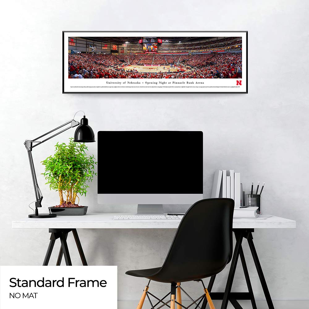 Nebraska Basketball Poster - Blakeway Panoramas College Sports Wall Art for Game Room & Fan Cave Decor