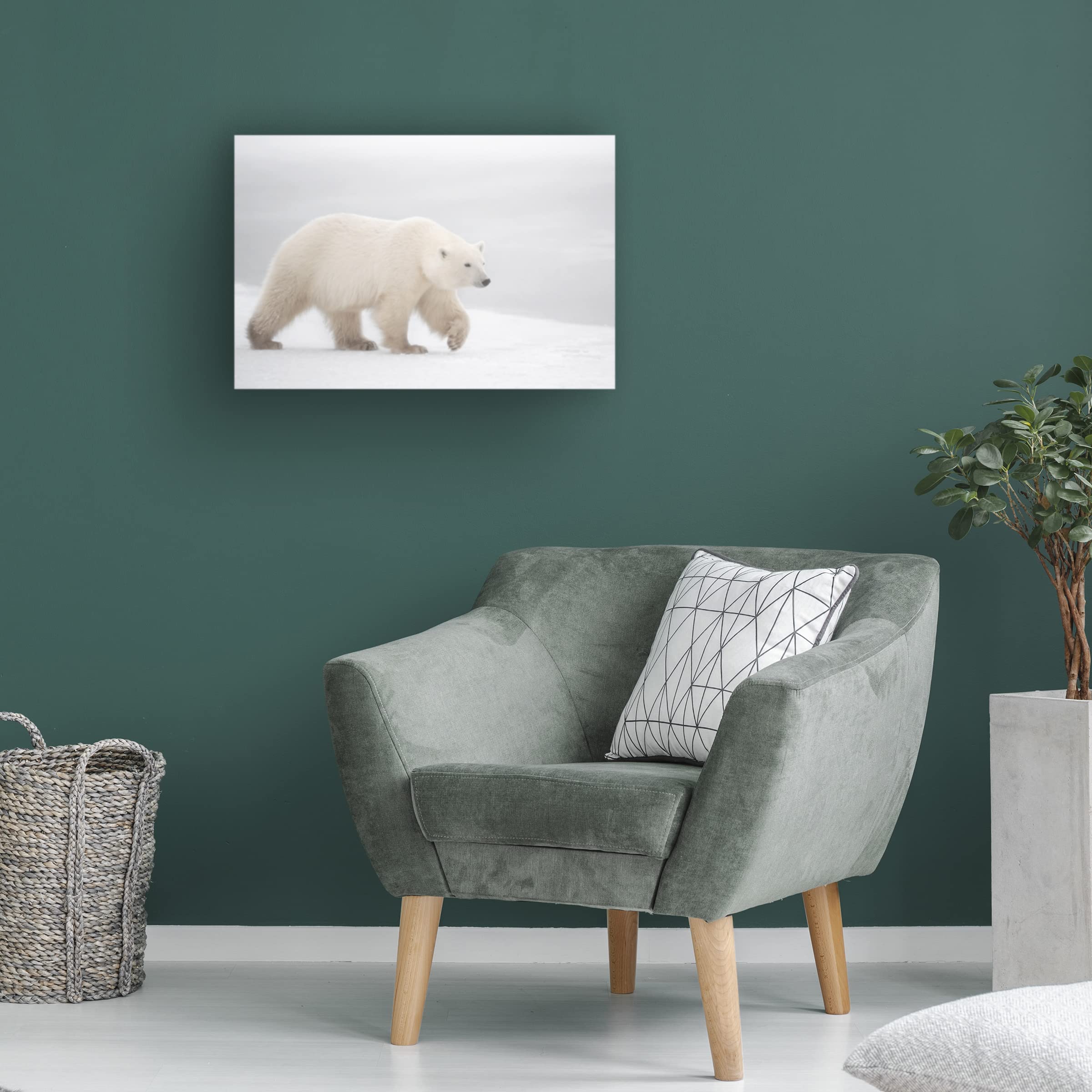 Trademark Fine Art 'White' Canvas Painting by Marco Pozzi - Modern Abstract Wall Art for Living Room, Bedroom & Office Decor