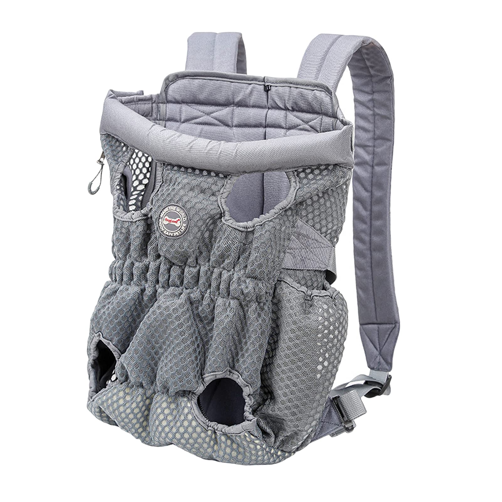 Baoblaze Adjustable Pet Carrier Backpack for Dogs & Cats - Front-Loading Travel Bag with Legs Out Design for Medium to Large Pets - Perfect for Air Travel, Camping & Outdoor Adventures