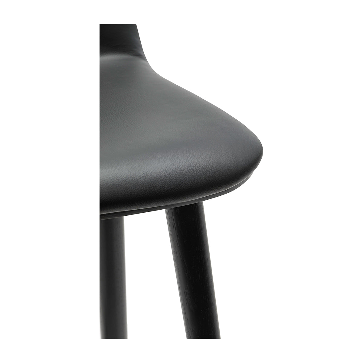 Premium Black Leather Bar Stool - Adjustable Height Modern Counter Stool for Kitchen Island, Home Bar & Dining Room - Comfortable PU Leather Seat with Metal Base