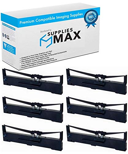 Compatible Replacement for Porelon 11583 Black Printer Ribbons (6 Pack) - Replacement for S051337 - Ideal for Office Printing, Label Makers & Barcode Systems