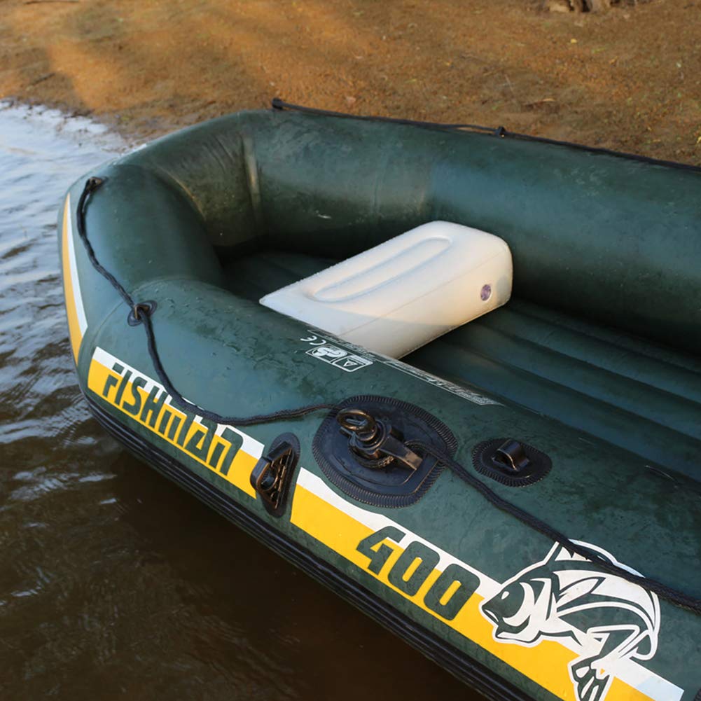 Premium Thickened PVC Inflatable Kayak Seat Cushion - Foldable Waterproof Padded Mat for Camping, Fishing & Beach - Lightweight Gray/White Outdoor Gear for Kayaking, Boating, Picnics & Hiking Adventures