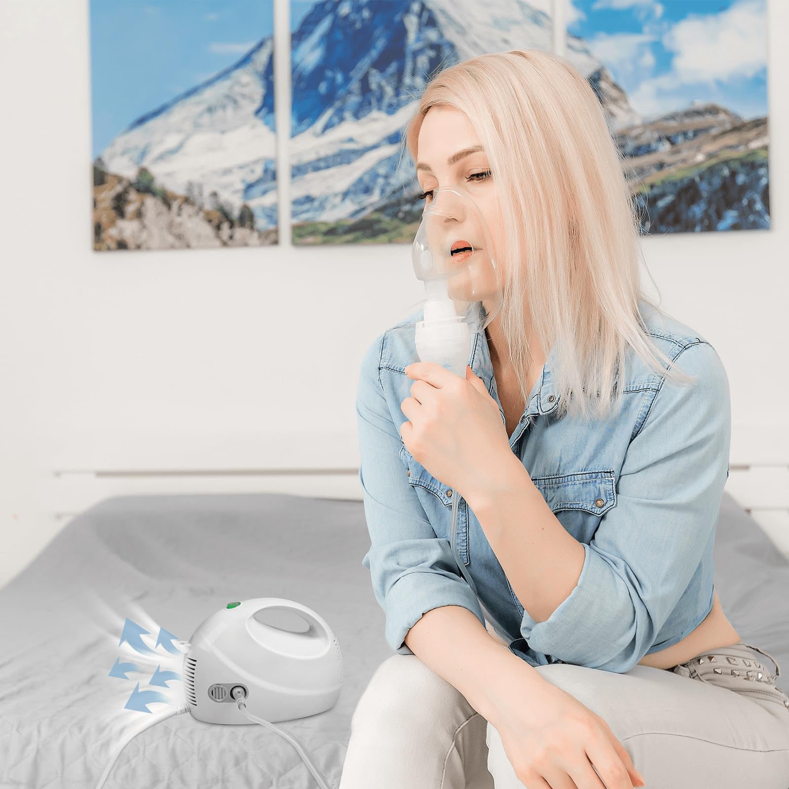 Model 4650 Compressor Nebulizer Machine - Portable & Powerful Breathing Treatment for Adults & Kids - Perfect for Asthma, Allergies & COPD Relief at Home or Travel