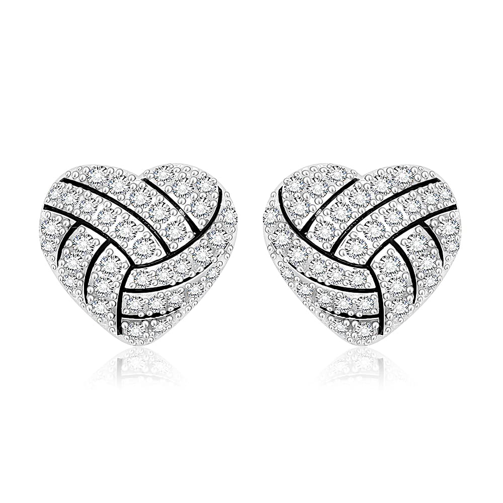 Baseball & Volleyball Stud Earrings for Women - Sterling Silver Panda, Horse, Cardinal & Frog Jewelry - Perfect Gift for Softball Fans & Sports Lovers - Great for Game Days, Parties & Casual Wear