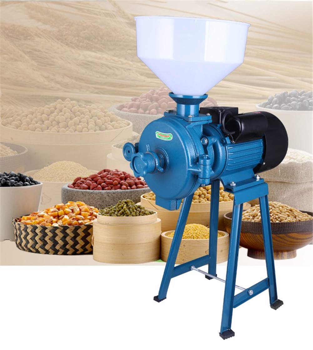 1500W Electric Grain Grinder for Corn, Wheat, Coffee & Cereals - High Speed Flour Mill with Funnel & Feed Cutter - Perfect for Home Baking, Coffee Brewing & Animal Feed Preparation