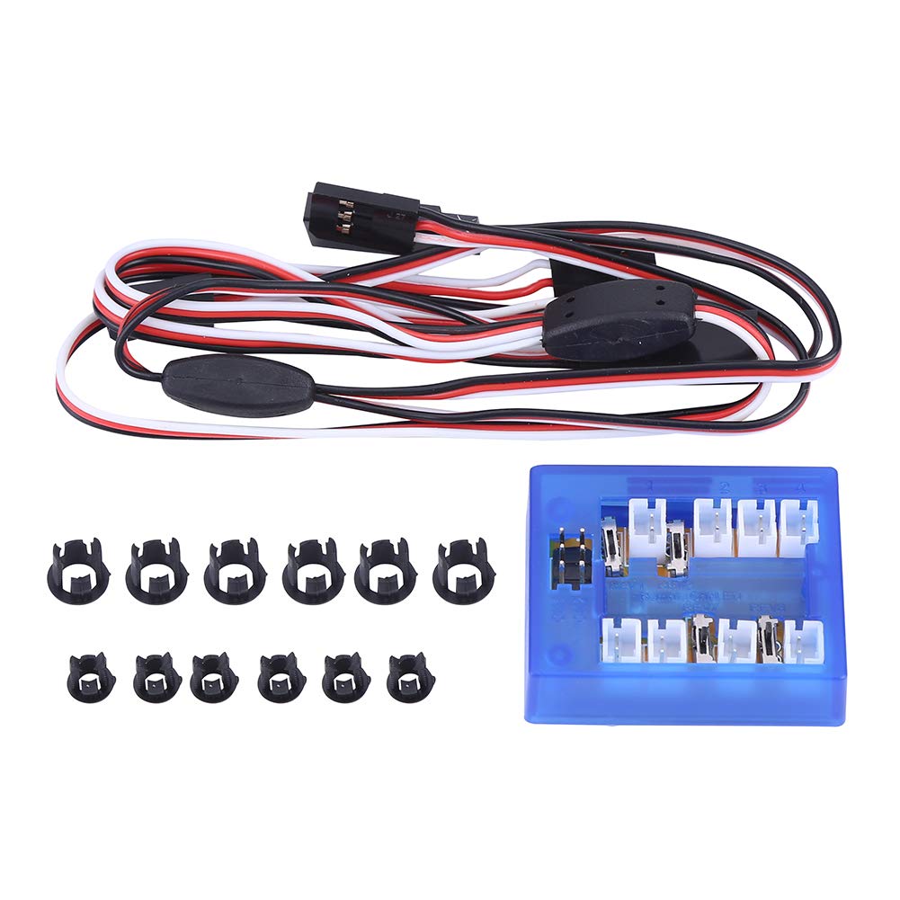12 LED RC Car Light Kit with Simulation Lighting for 1/10 Scale RC Cars, Trucks & Crawlers - Perfect for Night Racing & Off-Road Adventures