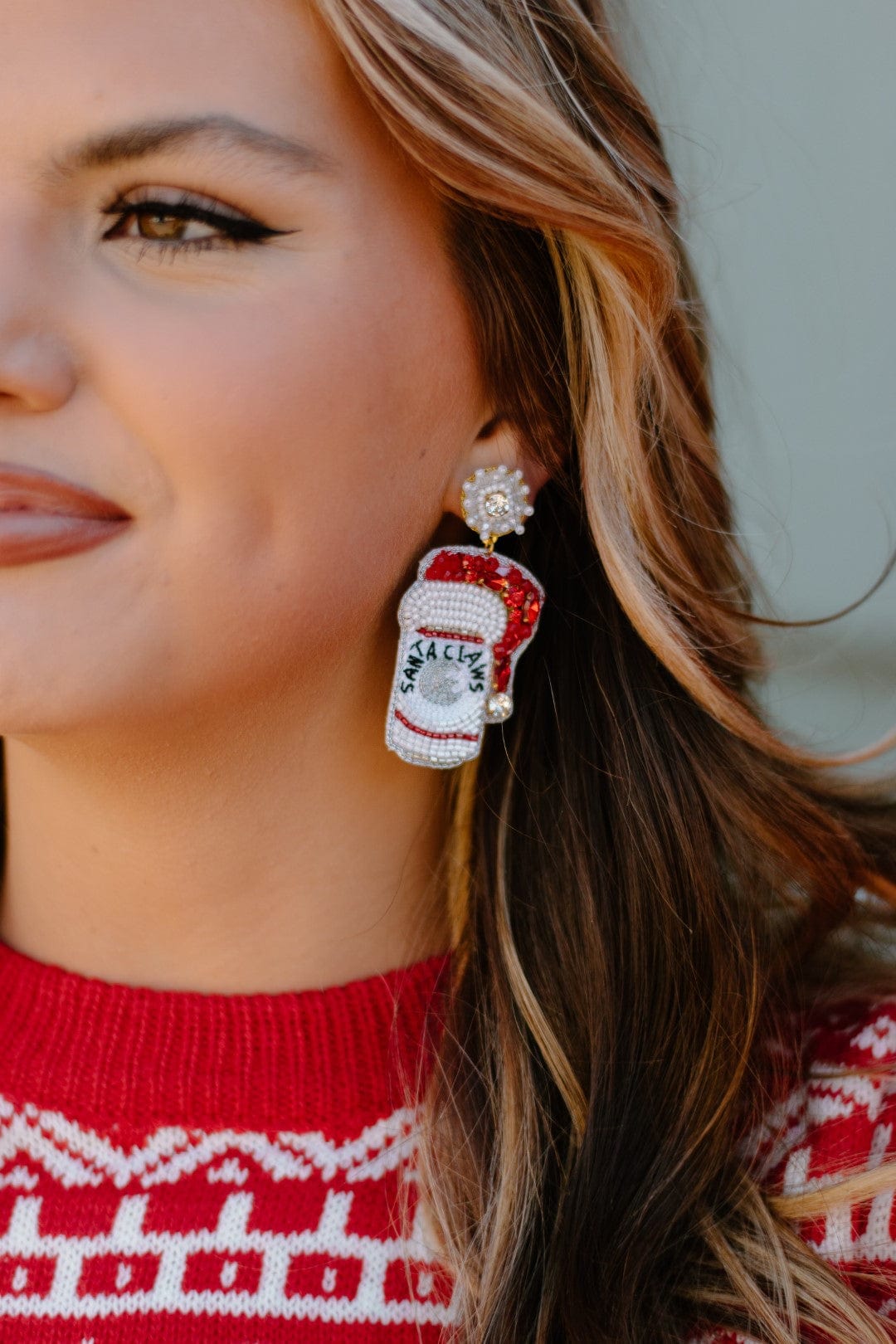 Taylor Shaye Santa Claw Earrings - Festive Christmas Holiday Jewelry for Women, Cute Xmas Gift Idea for Parties & Celebrations