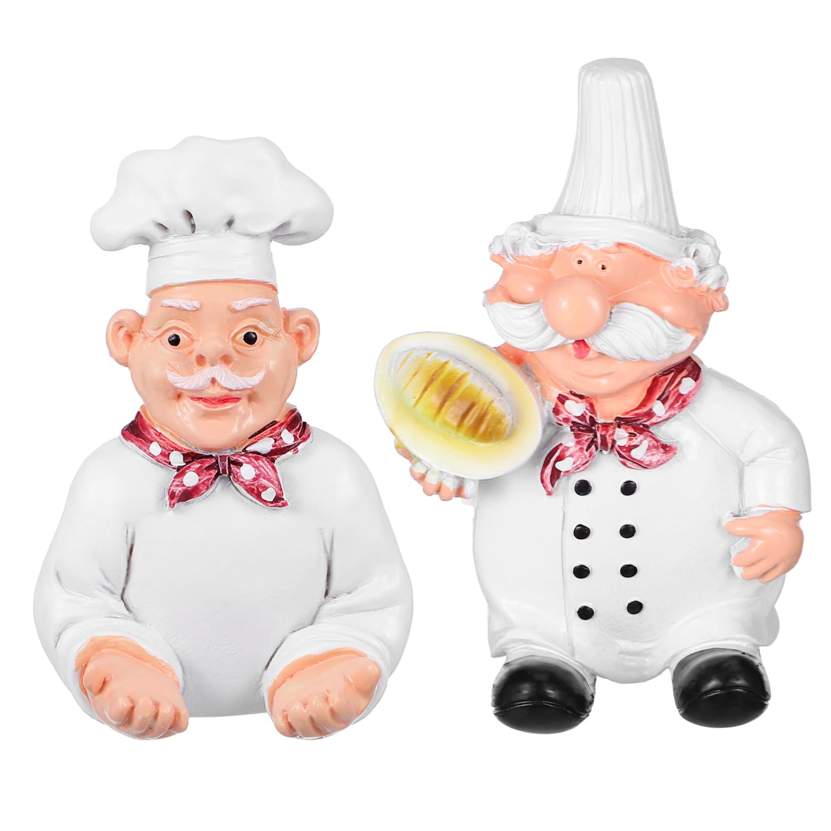 1 Pair Chef-Shaped Adhesive Wall Hooks - No Drilling Kitchen Storage Hooks for Utensils, Aprons & Towels - Perfect for Home, Restaurant & Office Organization