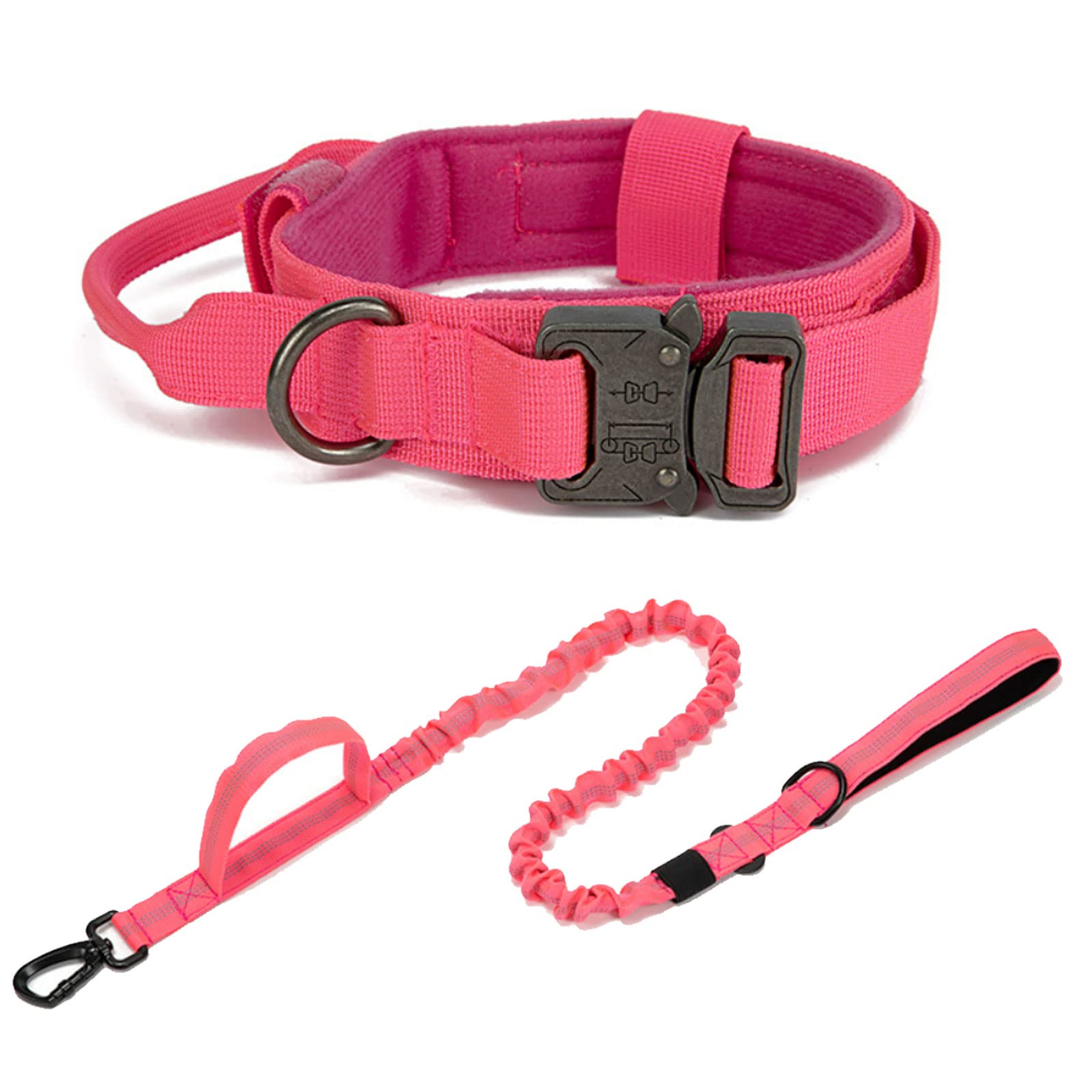 **Tactical Dog Collar & Leash Set for Large Dogs - Heavy Duty Coyote Design with Safety Car Seatbelt - Perfect for Hiking, Travel & Outdoor Adventures**