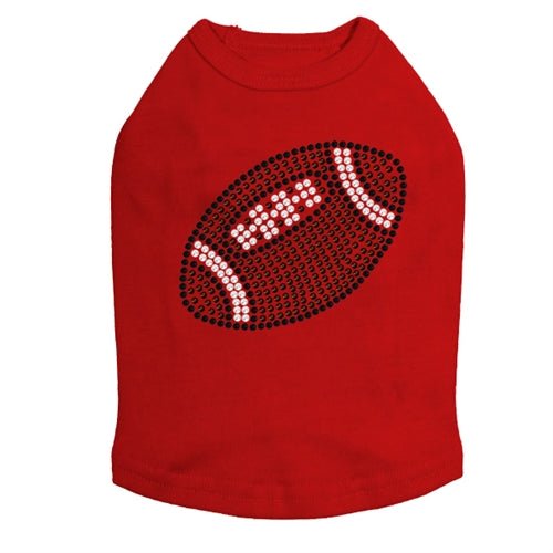 Sparkling Brown Football Rhinestone Tank Top for Women - Multiple Colors Available - Perfect for Game Day, Parties & Sports Events