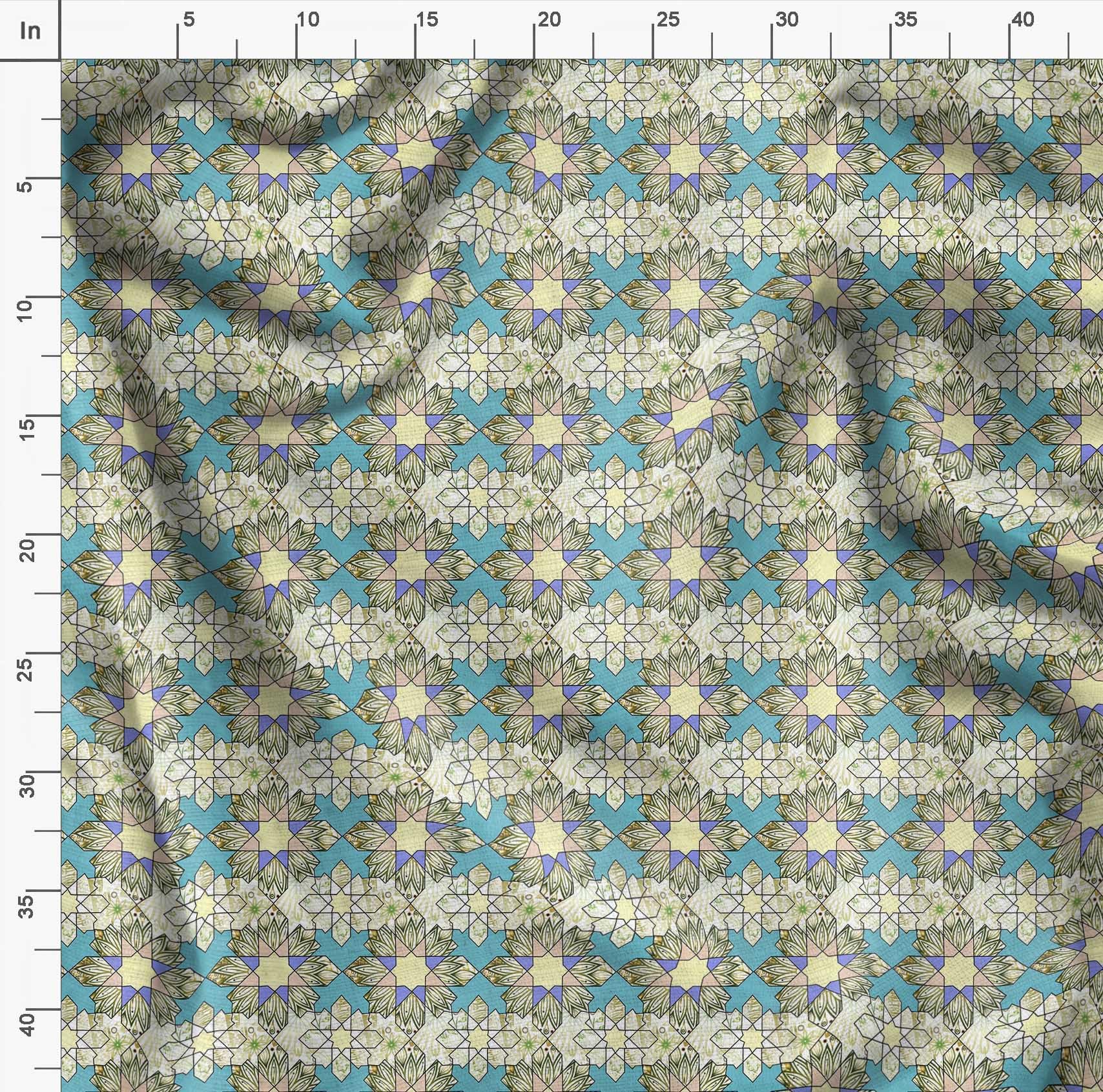 Soimoi Moss Georgette Brown Fabric by The Yard - 42 Inch Wide Floral & Geometric Printed Textile for DIY Crafts, Dresses, Curtains & Home Decor | Whimsical Creative Patterns for Sewing Projects