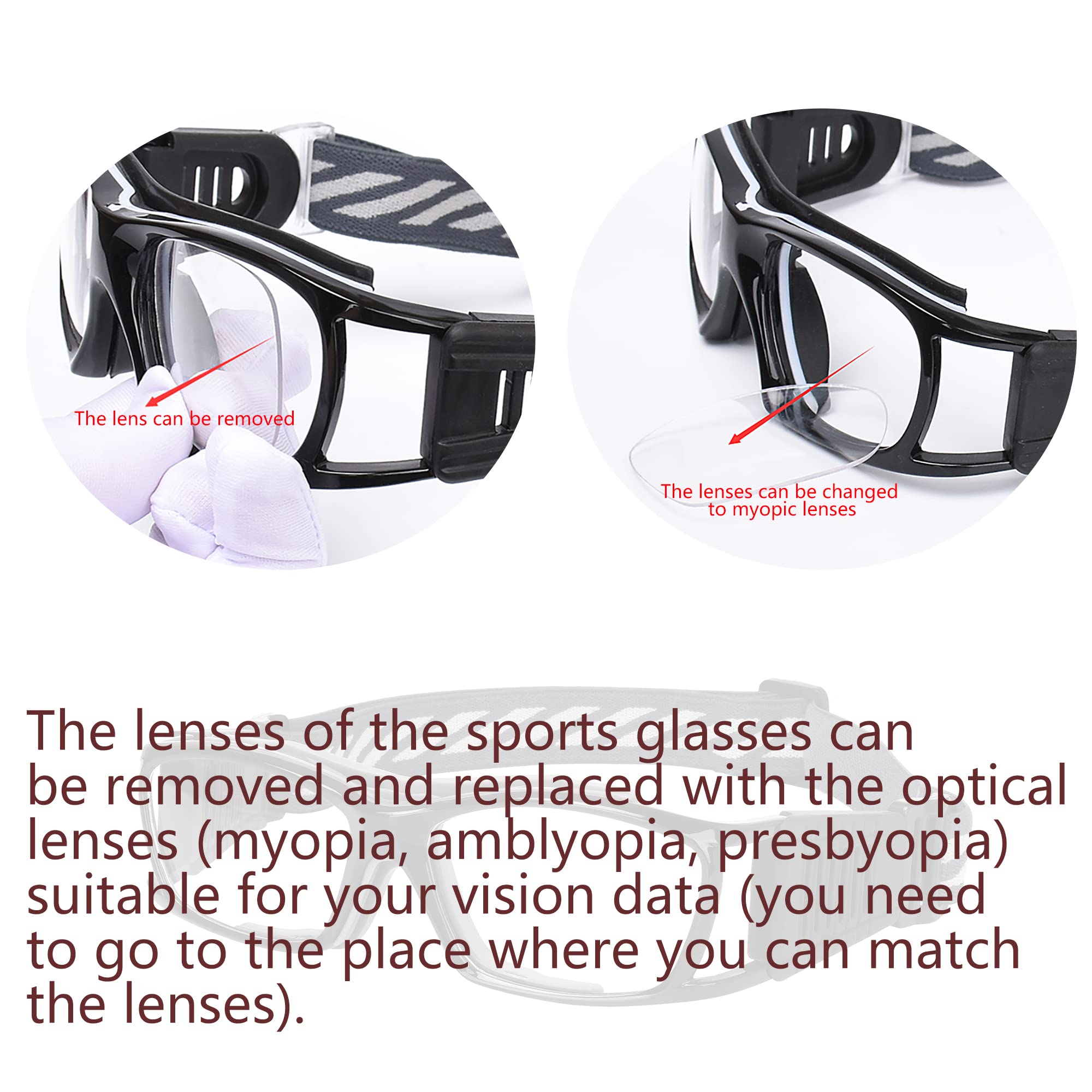 Basketball Dribbling Glasses - Sports Protective Eyewear Goggles for Men & Women - Shatterproof Impact Resistant for Training, Games & Outdoor Activities
