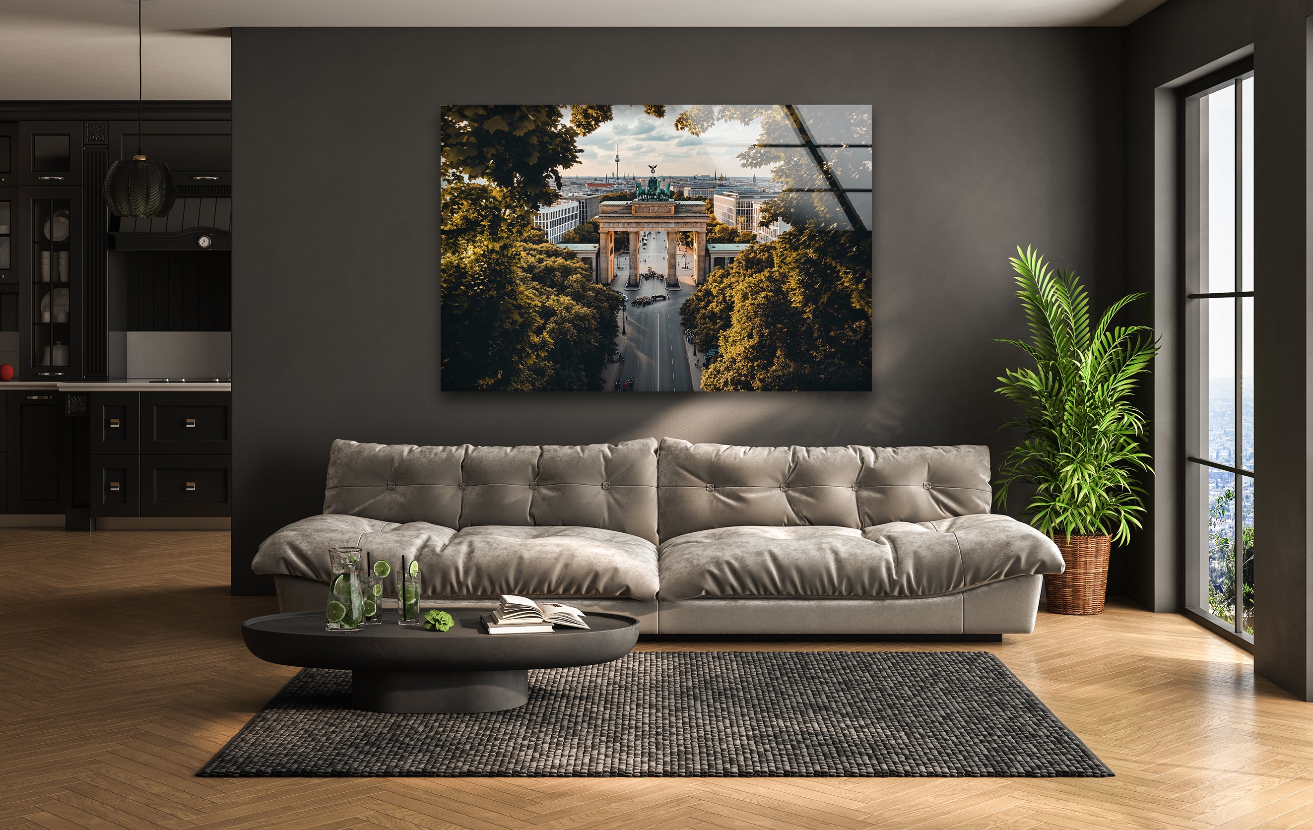 Berlin Landscape Glass Wall Art - Modern Home Decor for Living Room, Bedroom & Office - Stunning Cityscape Design for Interior & Gifts