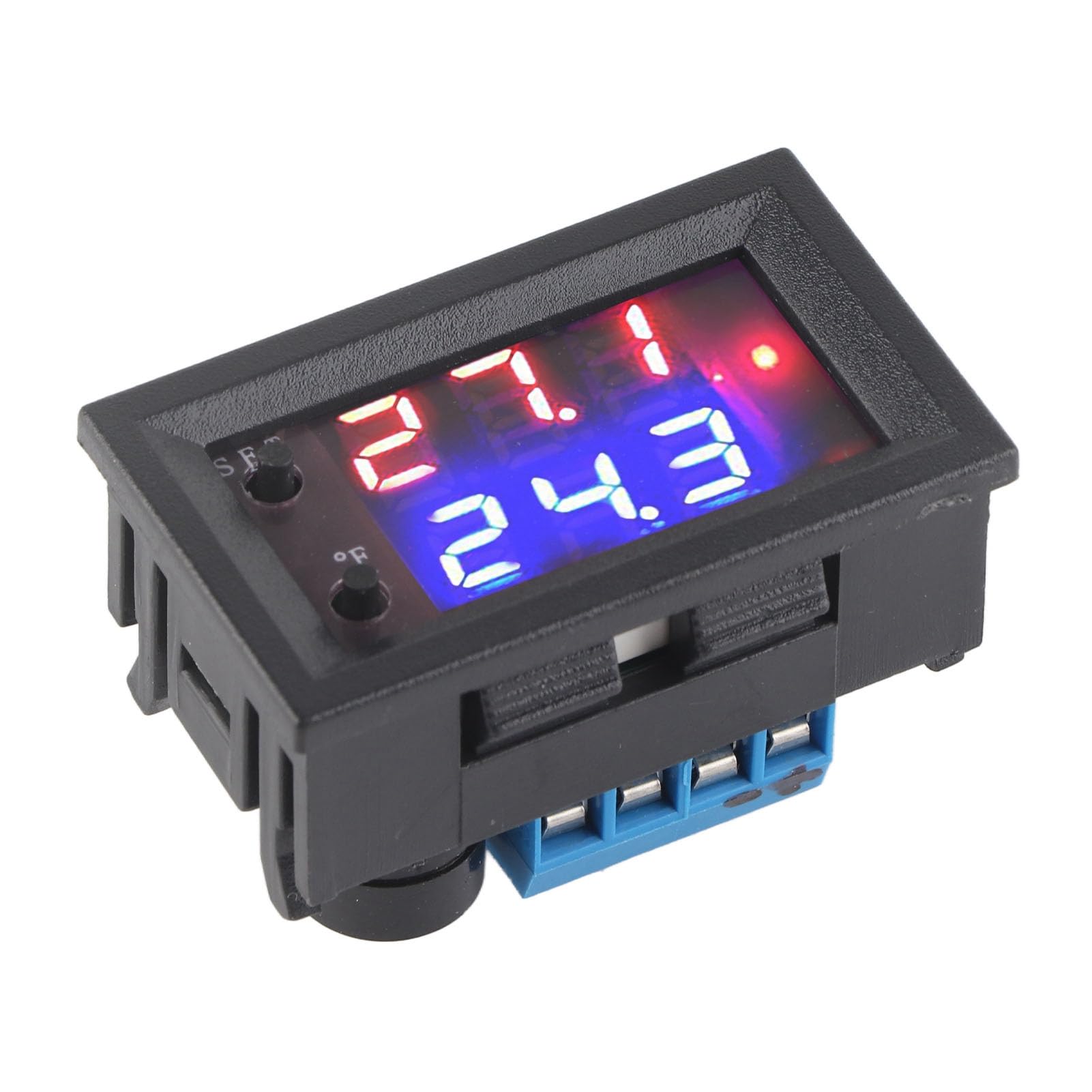 12V Digital Temperature Controller with Sensor - Microcomputer Thermostat Switch for Home, HVAC, Greenhouse & Reptile Enclosure Use