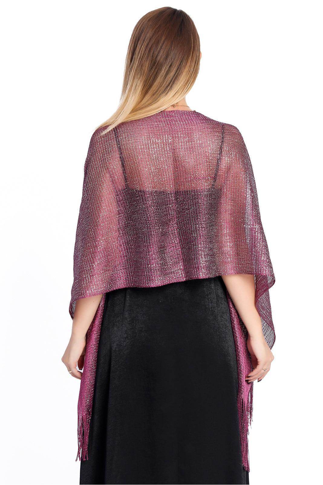 Stylish Polyester Shawl with Elegant Tassels - CJ0102 - Perfect for Evening Parties, Weddings & Winter Fashion Accessories