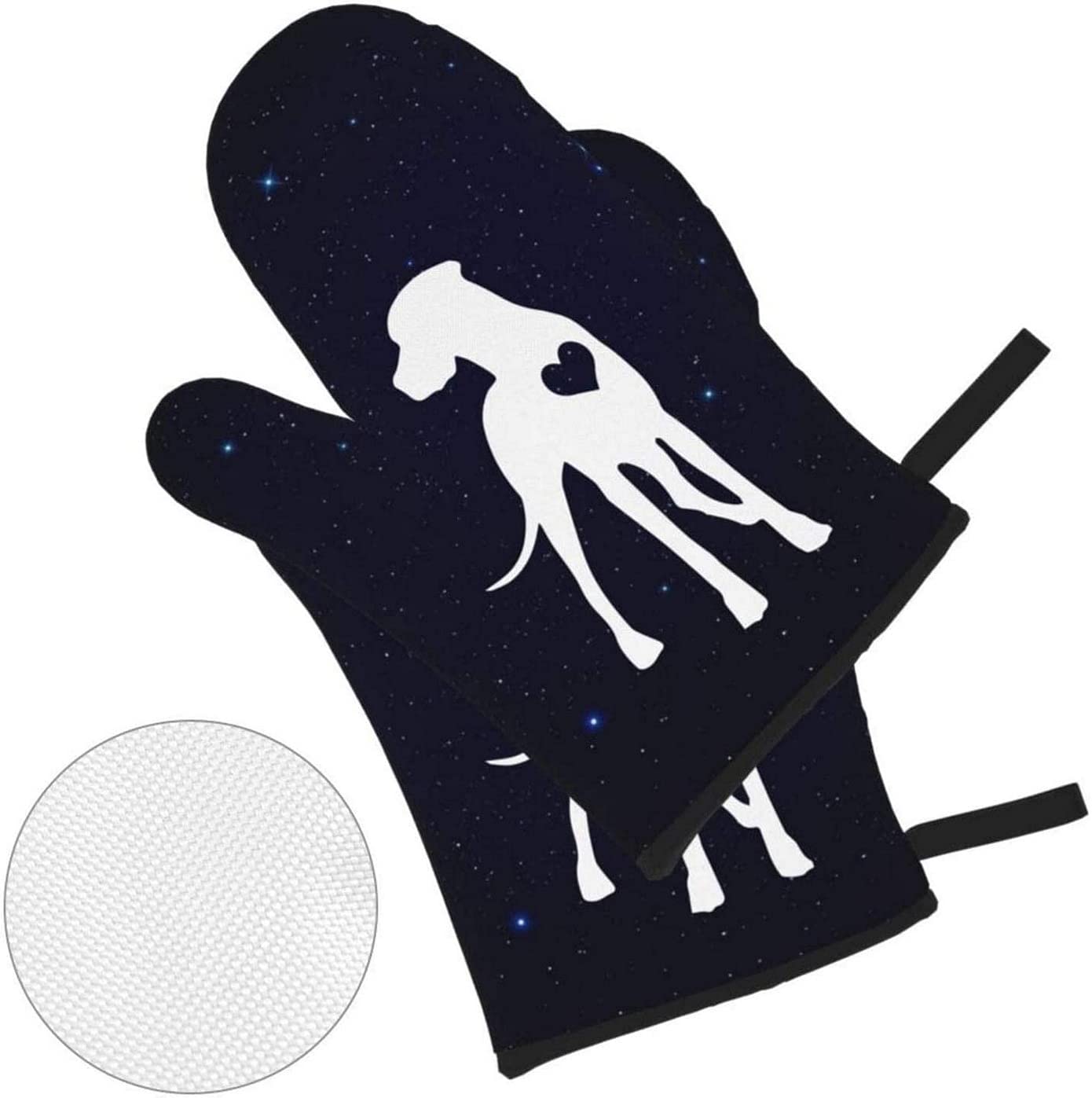 Premium Great Dane Oven Mitts & Pot Holders Set of 4 - Heat Resistant Kitchen Accessories for Baking, Grilling & Cooking - Perfect for Home Chefs & Holiday Gifts