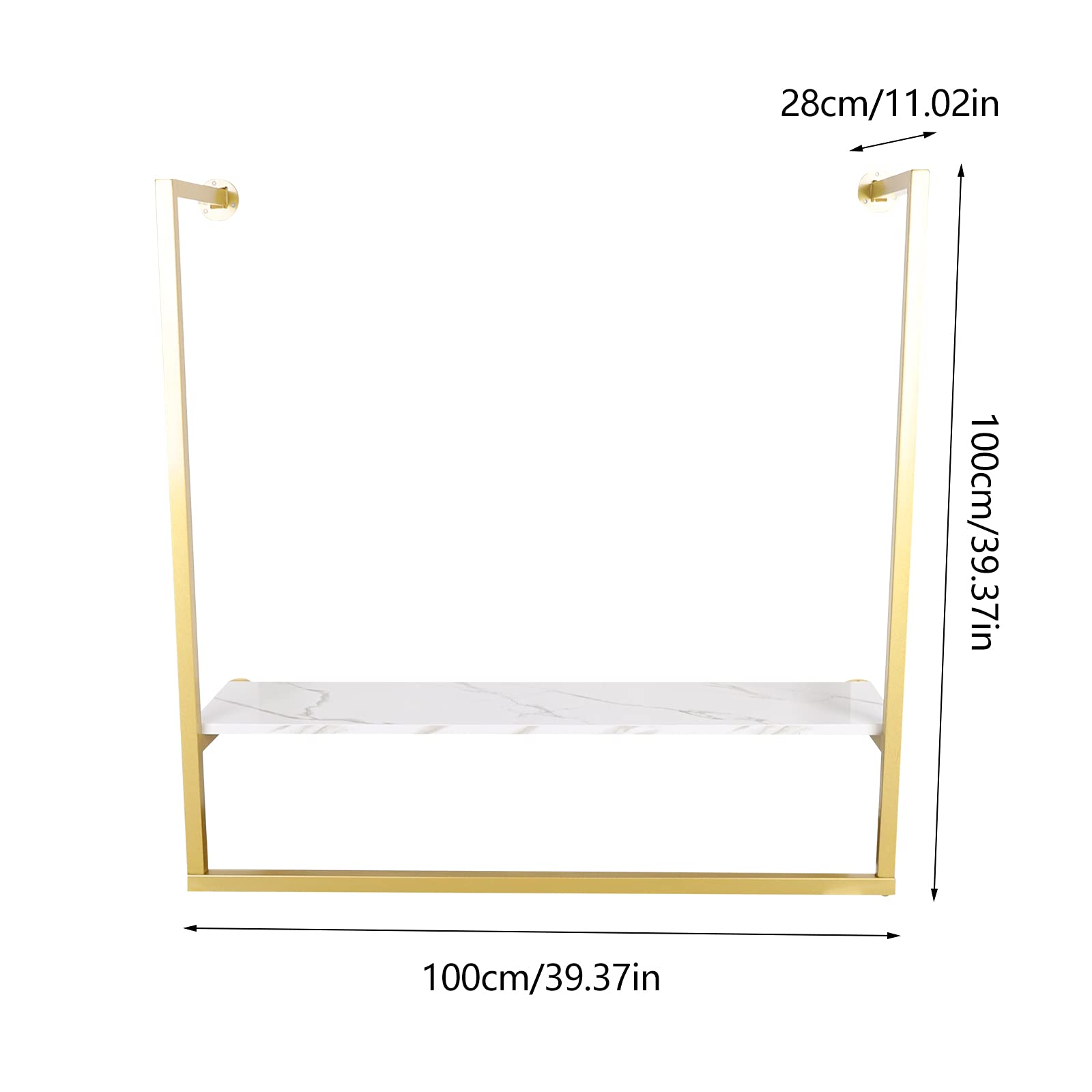 CNCEST F-Shaped Wall Mounted Clothes Drying Rack - Heavy Duty Metal Space Saving Laundry Hanger for Balcony, Bathroom, Patio & Bedroom - Perfect for Small Apartments, Dorm Rooms & Tight Spaces