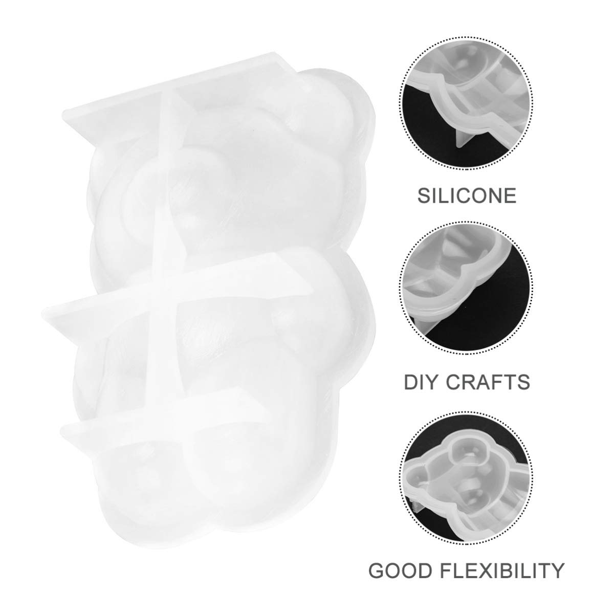 EXCEART 1pc Silicone Mold for Kids Crafts - Cartoon Animal Resin Casting Molds, Soap Bar Molds, Epoxy Bear Mold for DIY Chocolate, Gummy Bears & Candies - Perfect for Birthday Parties, Classroom Activities & Creative Gifts