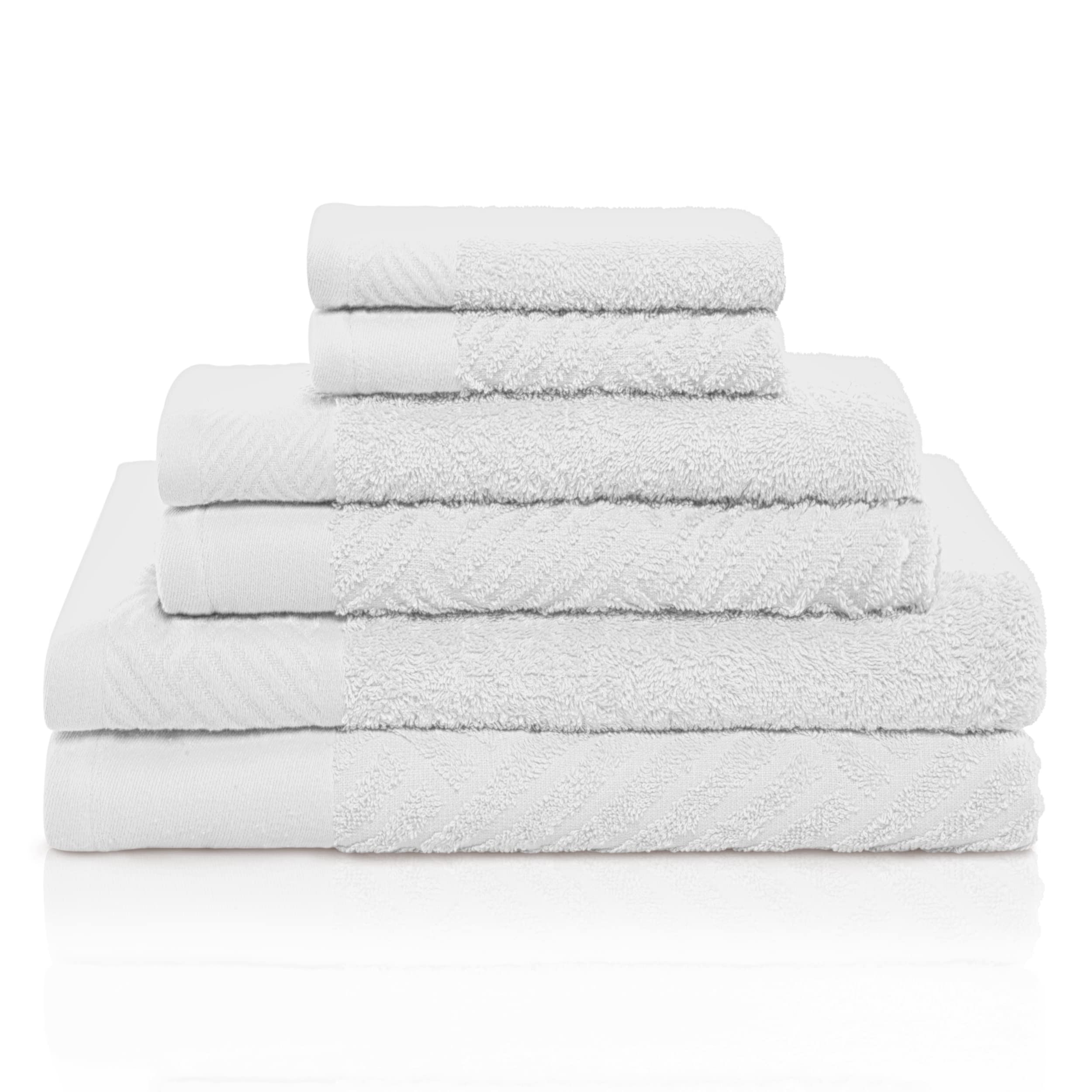 Luxury Egyptian Cotton Towels Set - 6-Piece Hotel Quality Bath, Face & Hand Towels - Ultra Soft, Breathable & Absorbent - Perfect for Spa, Bathroom & Guest Use