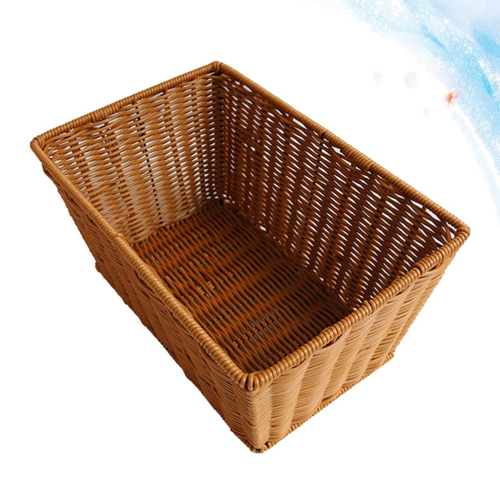 Natural Seagrass Woven Storage Basket - Eco-Friendly Hamper Organizer for Home, Bathroom & Laundry | Decorative Tray for Utensils, Toys & Clutter | Bamboo Rattan Style Bin for Bedroom, Kitchen & Office Organization