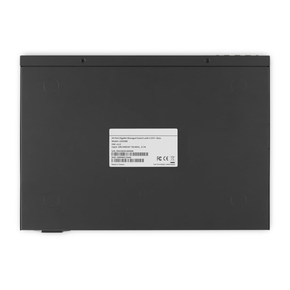 24-Port Managed Gigabit Ethernet Switch with 4 10G SFP+ Uplinks - LGS328C | High-Speed Network Switch for Business & Data Centers | Reliable Connectivity for Office Networks & Server Racks