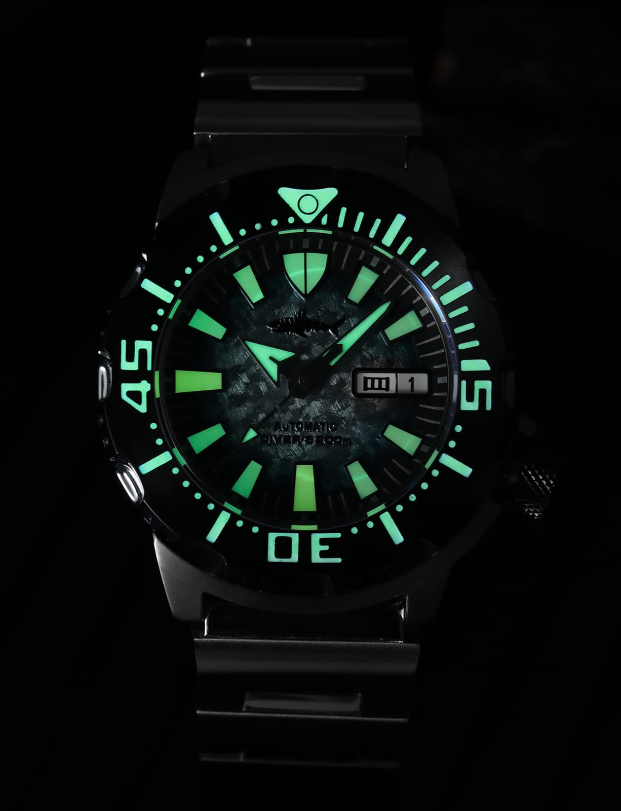 Heimdallr Men's NH36A Automatic Diving Watch - 200M Water Resistant, Sapphire Crystal, Luminous Dial, 316L Stainless Steel Bracelet (V2) - Perfect for Scuba Diving, Swimming & Outdoor Adventures