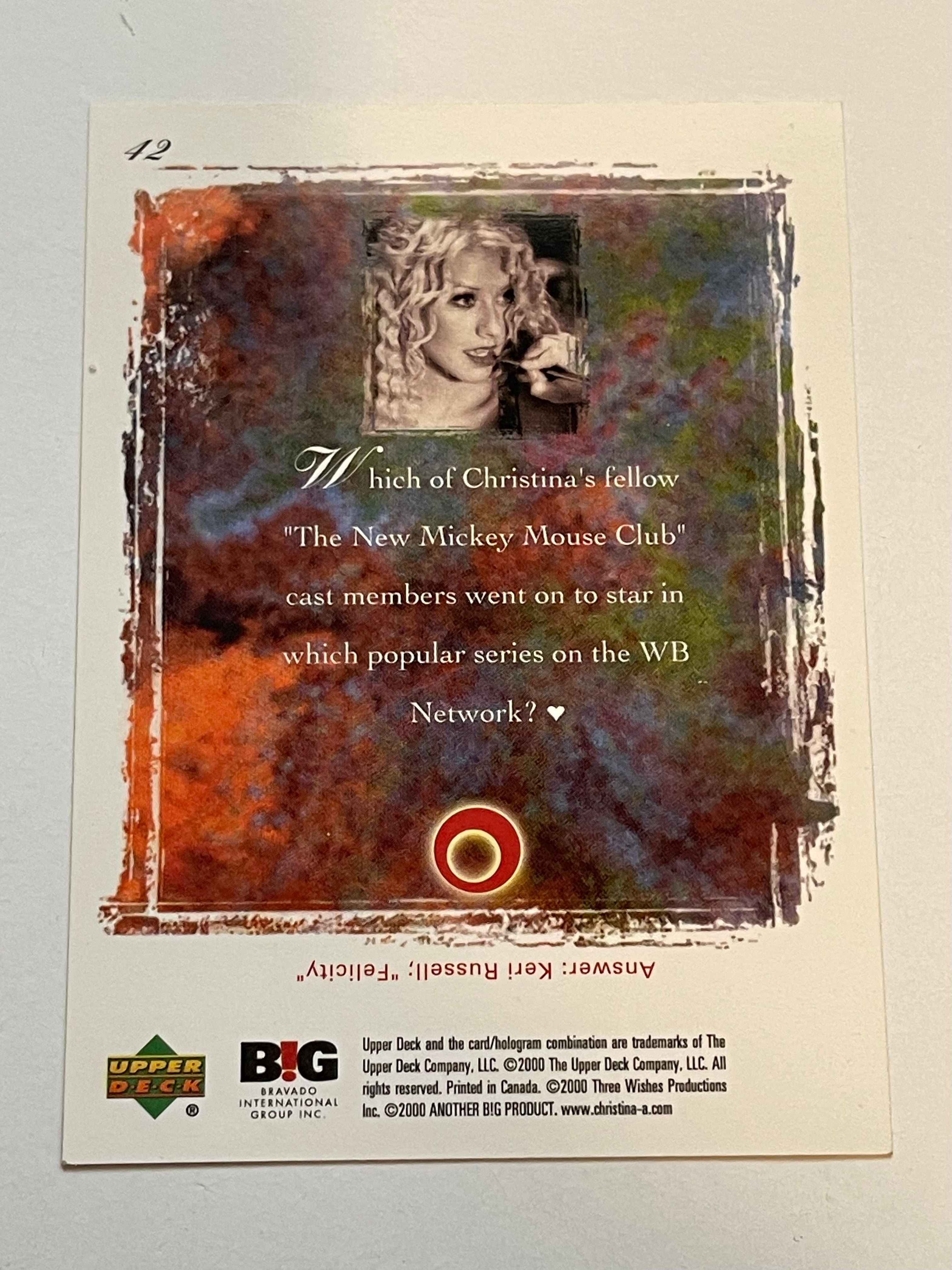Christina Aguilera Rare Autographed Trading Card with Certificate of Authenticity (COA) - Perfect for Music Memorabilia Collectors and Fans Display