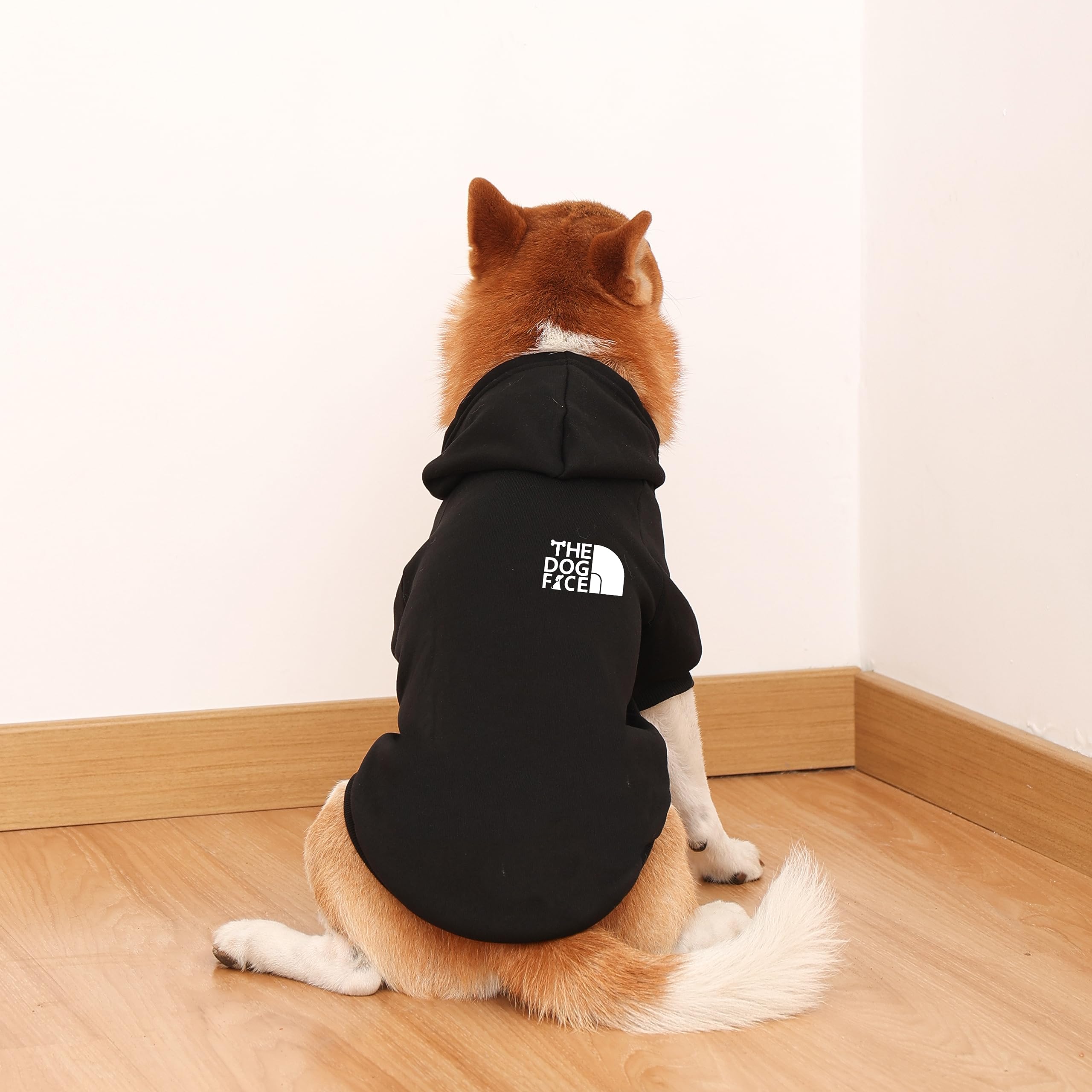 Premium Dog Hoodie - Soft, Breathable & Comfortable Pet Sweatshirt for Small, Medium & Large Dogs - Perfect for Outdoor Walks, Winter Wear & Pet Fashion (Black, 5X-Large 34'' Chest)