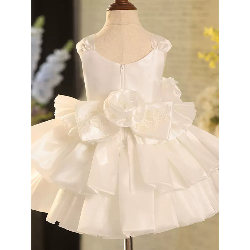 Adorable Baby Girl Puffy Flower Dress - Toddler Baptism & Flower Girl Dress for Weddings, Parties & Special Occasions