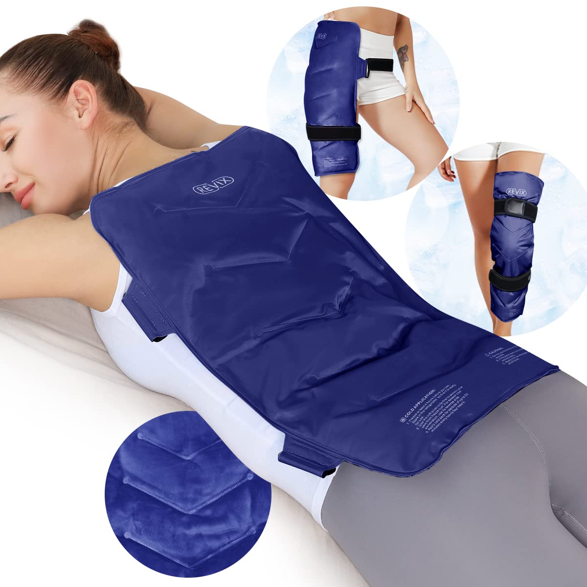 REVIX Large Reusable Ice Pack for Back Pain Relief - 13