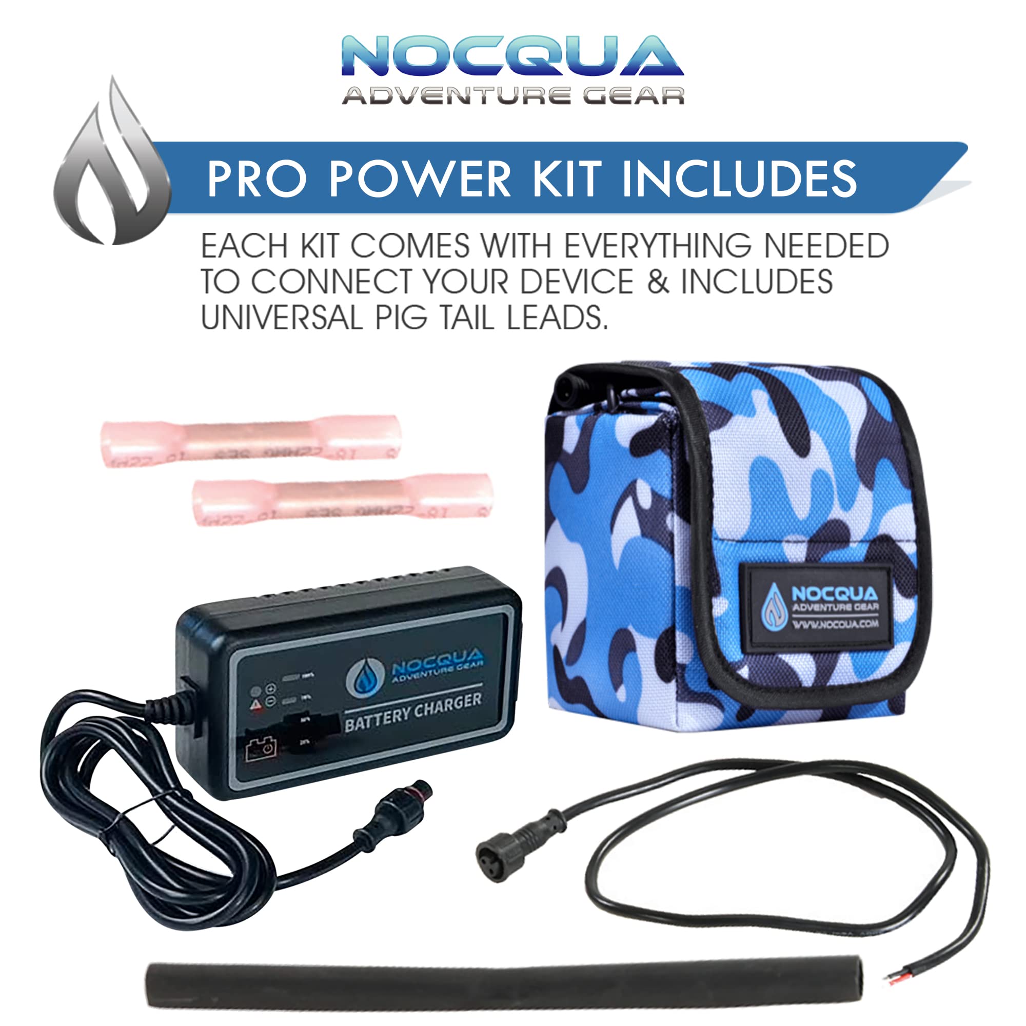 Pro Power Water-Resistant 12V Battery & Charger Kit - Compatible with GPS, Depth Finders, Fish Finders & Marine Electronics | Perfect for Boating, Fishing & Outdoor Adventures