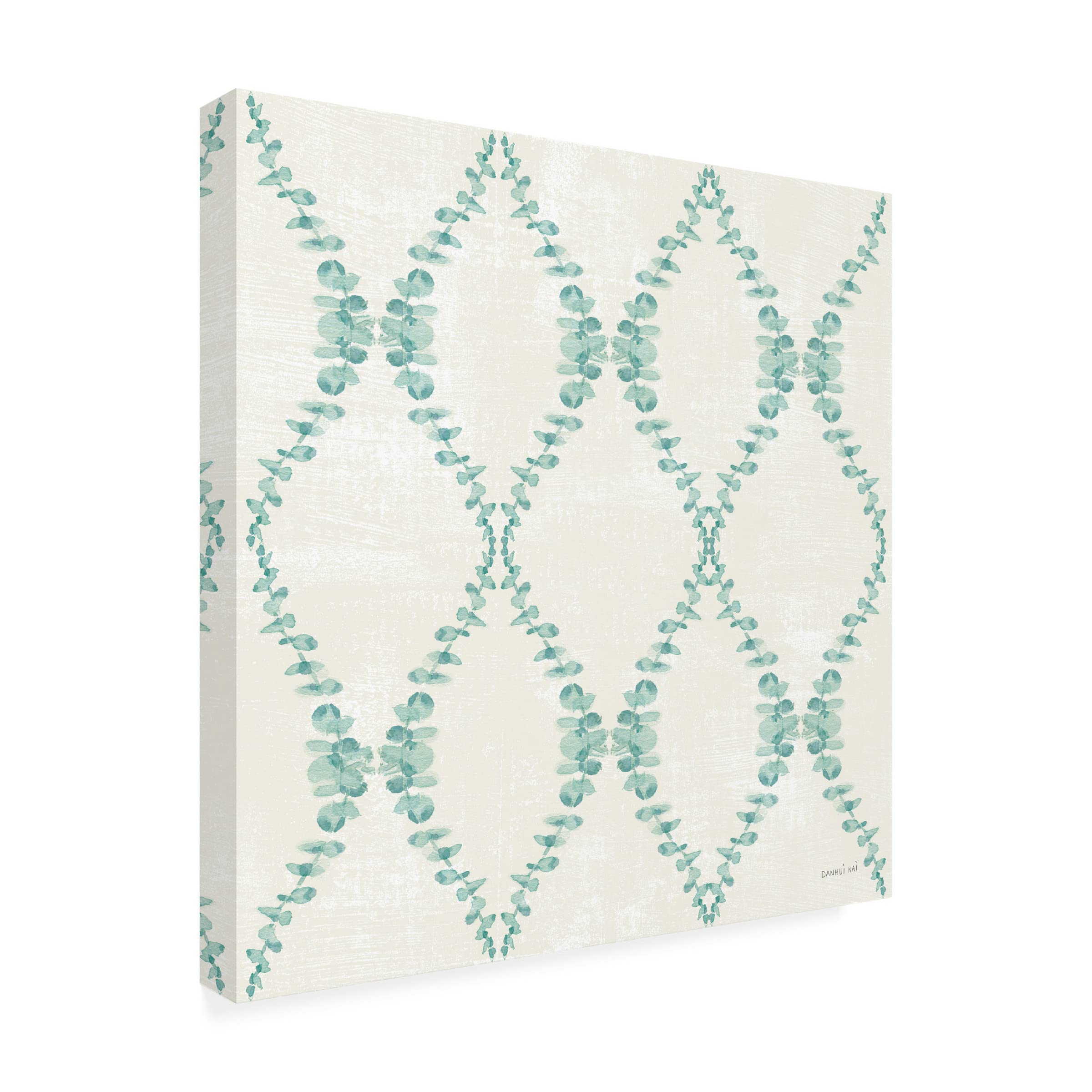 Beth Grove 'Holiday Flora Pattern VIA' Canvas Wall Art Print - Festive Floral Home Decor for Living Room, Bedroom & Office