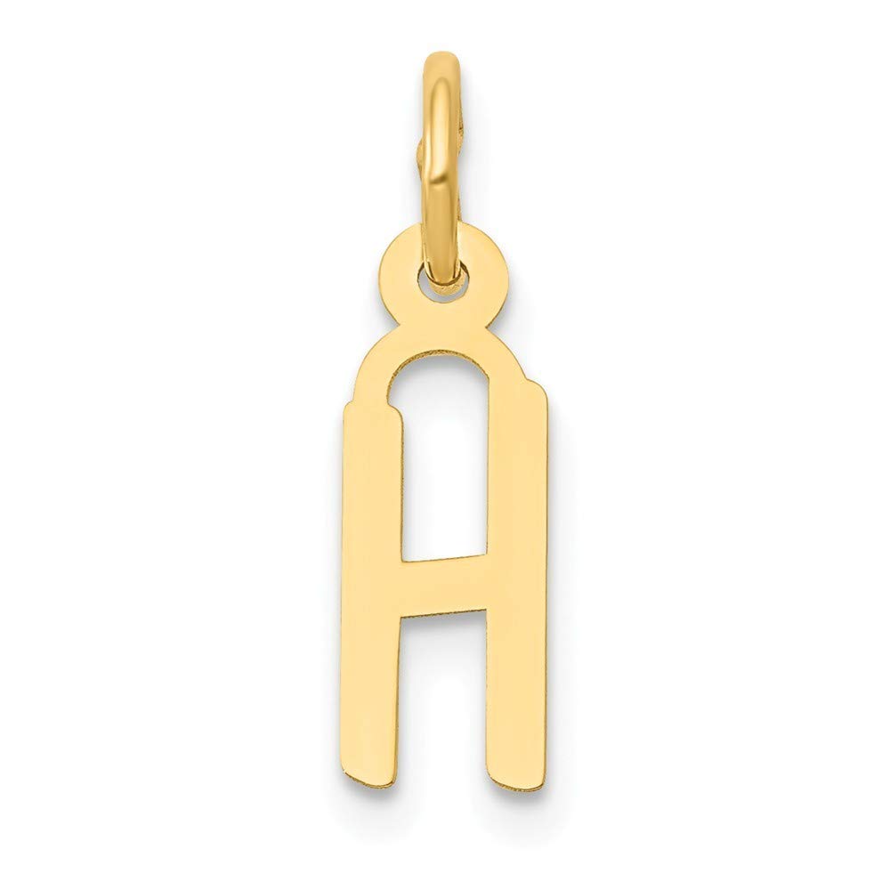 14K Yellow Gold Personalized Monogram Initial Charm Pendant Necklace - Custom Slanted Block Letter Name Jewelry for Women - Gift for Her, Birthday, Anniversary, Graduation - Choose Initials & Chain Length