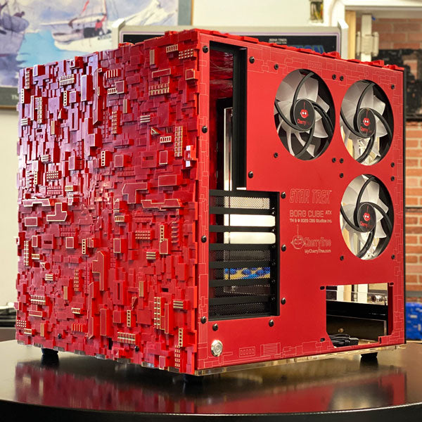 Star Trek Borg Cube ATX RED Edition - Gaming PC Case for Custom Builds | High Airflow Design | Ready to Ship | Perfect for Sci-Fi Fans & Gaming Setups