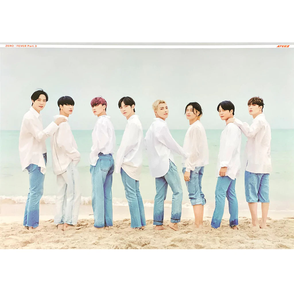 ATEEZ 7th Mini Album 'ZERO : FEVER PART.3' Official Poster - Kpop Merchandise for Fans, Room Decor & Gift Idea