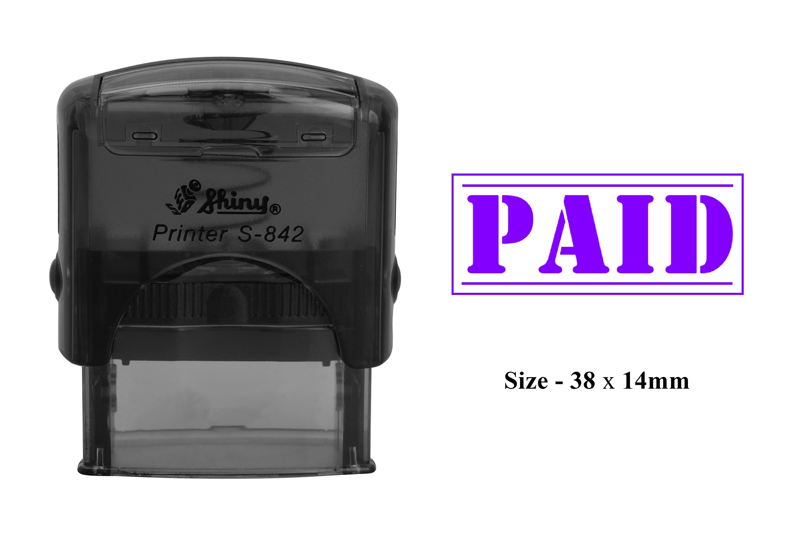 Self-Inking Rubber Stamp S-842 - Premium Office Stamp for Documents, Certificates & Paperwork | Perfect for Business, Legal & Notary Use