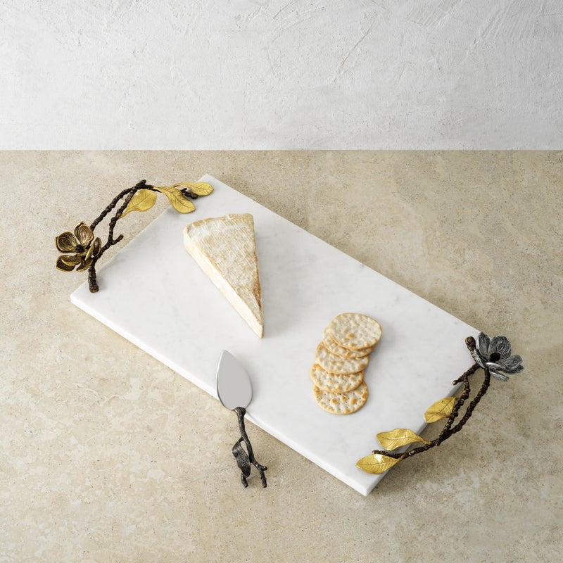 Vintage Bloom Wooden Cheese Board Set with Knife - Perfect for Charcuterie, Wine Nights & Entertaining Guests