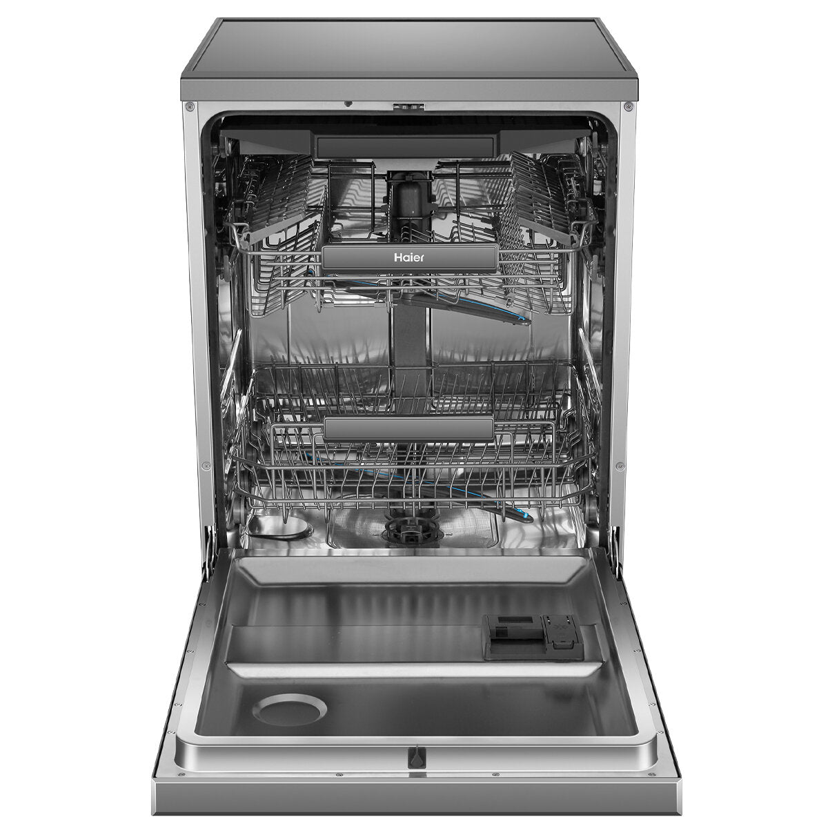 Haier 600 Series Freestanding Dishwasher with Steam Function - Stainless Steel HDW15F3S1 | Perfect for Large Families & Entertaining Guests
