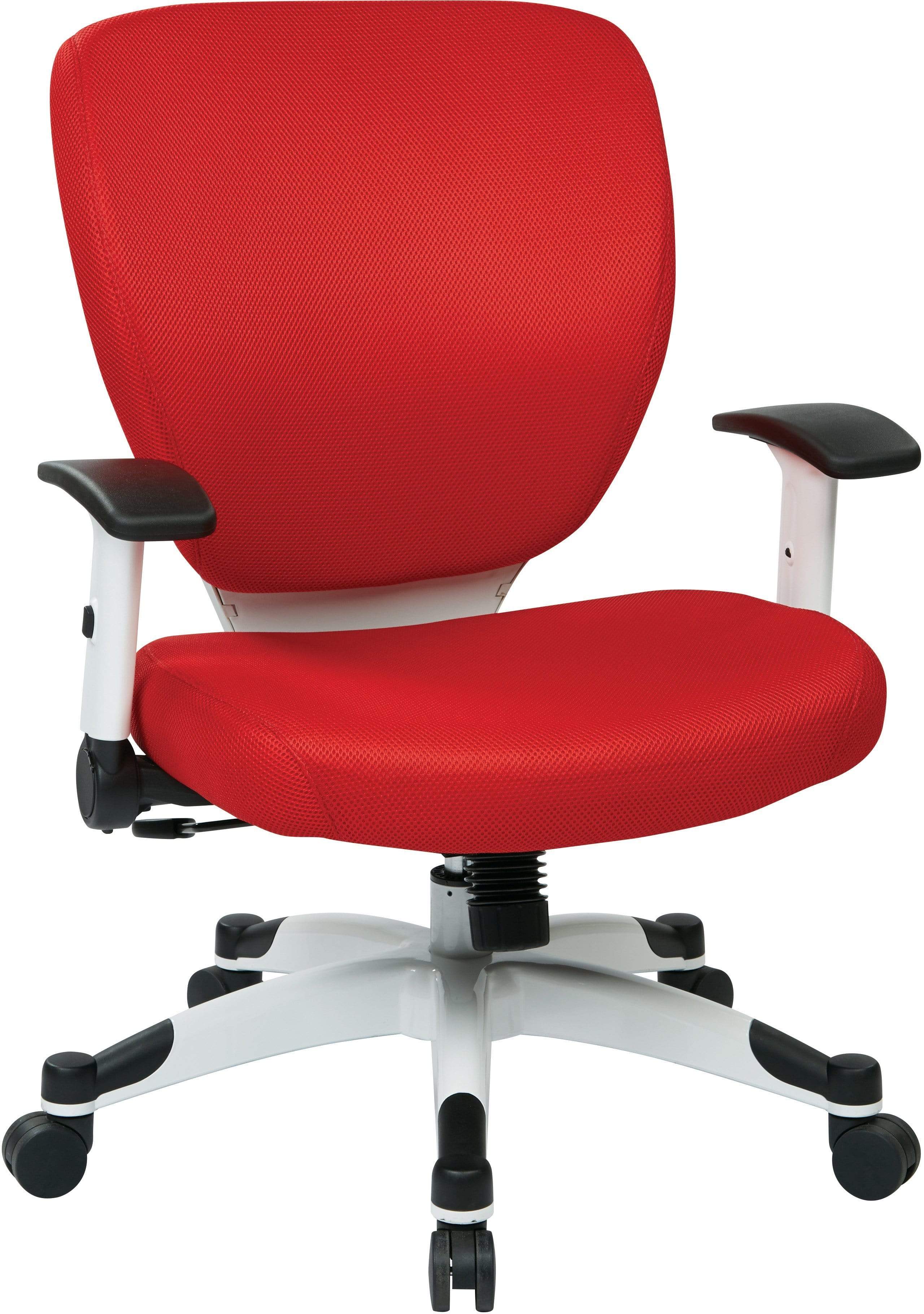 Office Star 5200W Fabric Mesh Office Chair with Fun Colors - Ergonomic Adjustable Swivel Task Chair for Home & Office Workspace