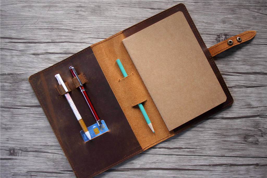 Personalized Leather Journal Cover - Custom Notebook Case for Women & Men - Perfect for Travel, Work & Daily Writing