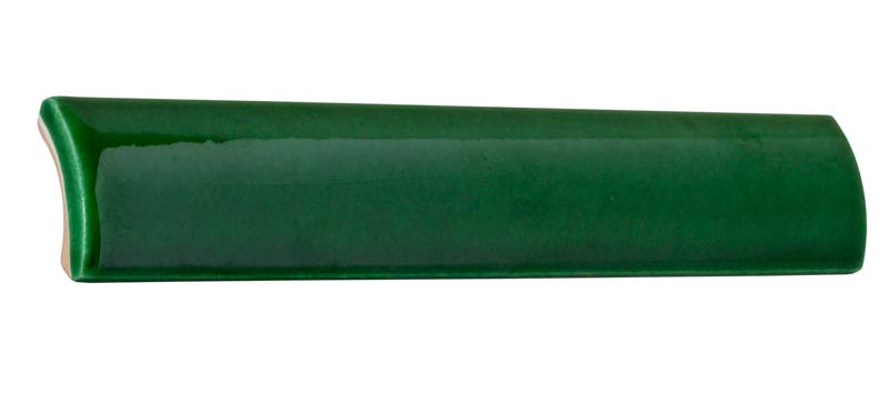 Kakel Victoria Tile Trim 2.5 x 15 cm Bottle Green - Perfect for Kitchen Backsplash, Bathroom Walls & DIY Home Decor Projects