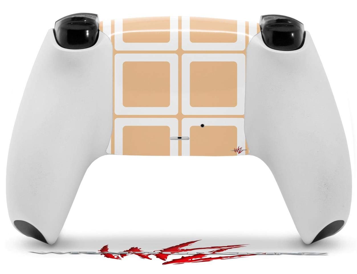 PS5 DualSense Controller Skin Wrap - Squared Peach for Gaming Protection