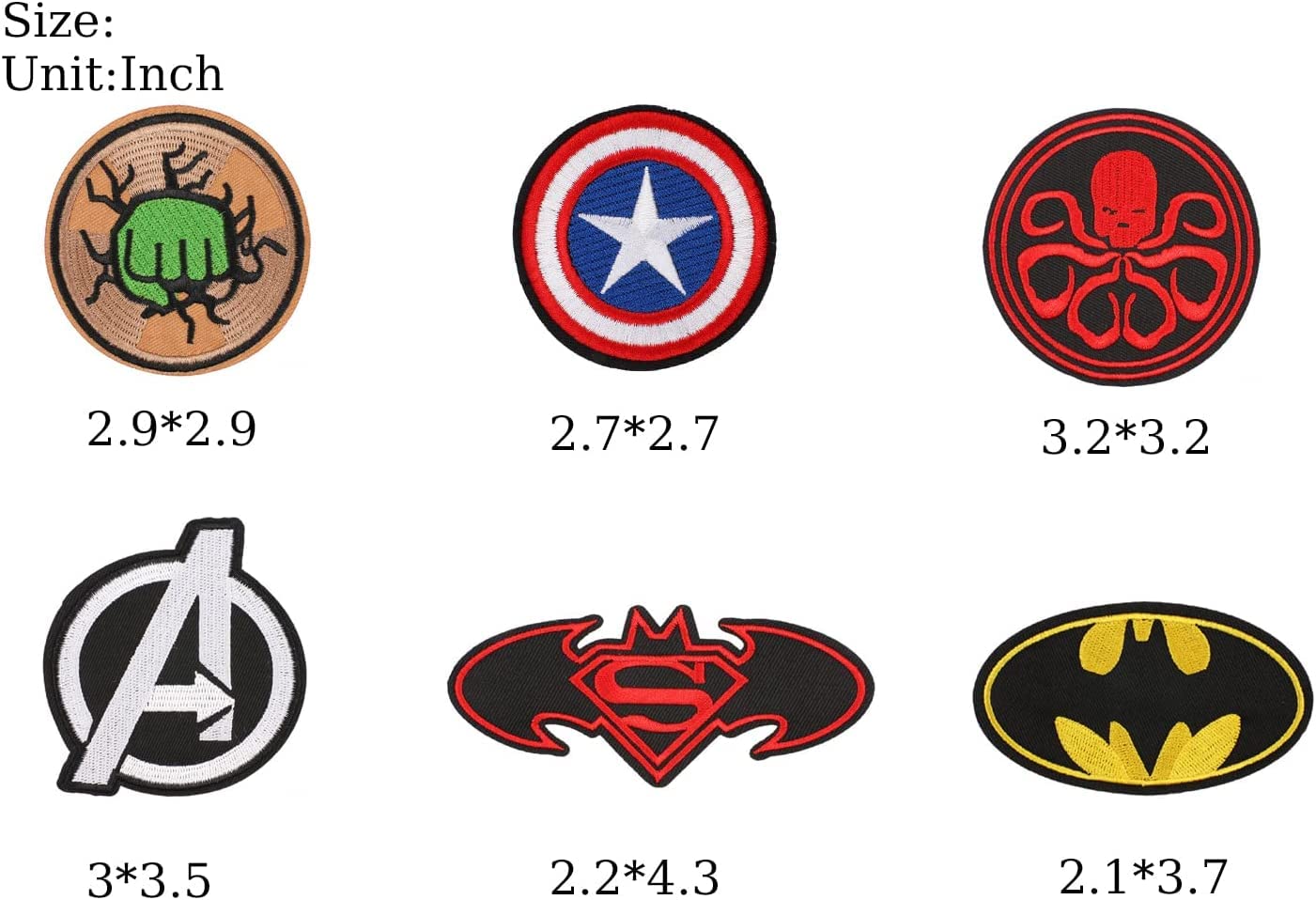 20PCS Superhero Embroidered Iron On/Sew On Patches for Clothes, Jackets, Hats & Backpacks - DIY Fabric Repair & Customization for Kids & Adults - Perfect for Cosplay, Costume Parties & Superhero Fans