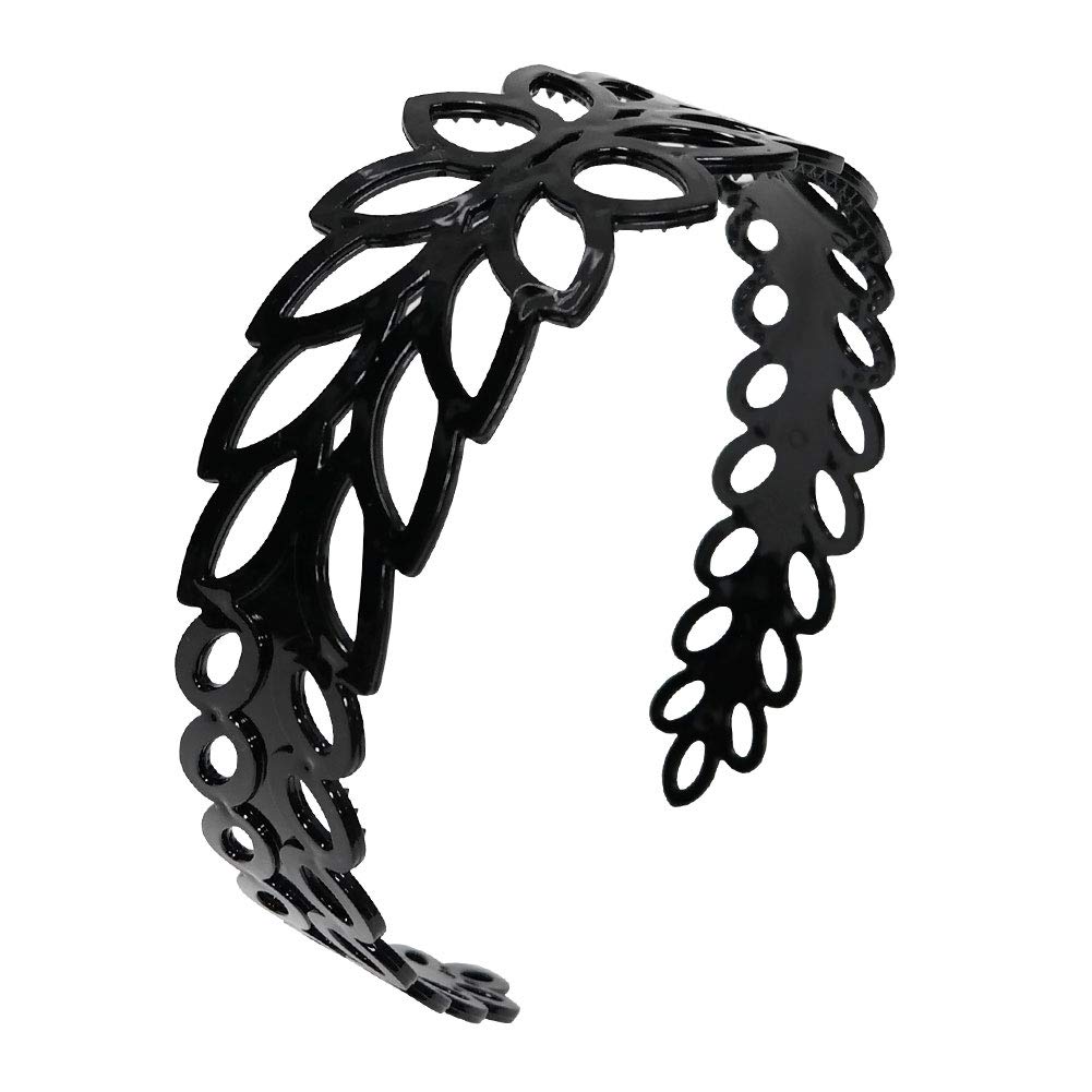 8-Piece Non-Slip Plastic Headbands with Inner Teeth Comb - Comfortable Hair Accessories for Women & Girls (ph8p_02) - Perfect for Sports, Workouts, Yoga, and Everyday Styling