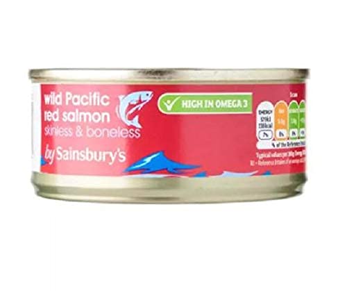 Wild Pacific Red Salmon Skinless & Boneless, 105g - Premium Quality, Sustainably Sourced - Perfect for Salads, Pasta & Healthy Meal Prep